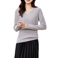 Offres Spéciales ordinateur pull tricoté pull femme col en V 100% laine pull femme