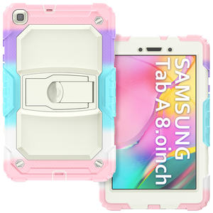 Custodia per <span class=keywords><strong>Tablet</strong></span> per <span class=keywords><strong>Samsung</strong></span> Galaxy <span class=keywords><strong>Tab</strong></span> <span class=keywords><strong>A</strong></span> 8.0 2019 custodia per <span class=keywords><strong>Tablet</strong></span> in Silicone arcobaleno custodia antiurto per cavalletto - Product Image 1