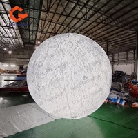 Ballon gonflable géant en forme de lune pour publicité extérieure, avec éclairage LED, pour événements commerciaux