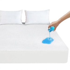 Protège-matelas ajusté imperméable et absorbant en tricot uni, taille Queen, poche profonde de 18 pouces, en tissu éponge, <span class=keywords><strong>lavable</strong></span> en machine - Product Image 1