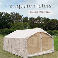 Tente de camping gonflable de grande capacité 12 m² pour 8 à 12 personnes, abri extérieur pour les voyages en famille, les vacances, les événements et les loisirs