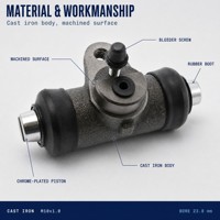 Cylindre de frein à roue refroidi par air, alésage 23,8 mm pour VW 1500 1600 KAEFER 1961-1981 OE 113 611 067 / 361 611 067 a Empi #   98-6216-B