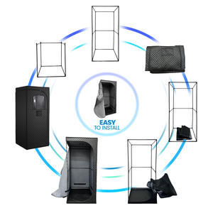صندوق ساونا بالأشعة تحت الحمراء الأكريليك الحديث للعلاج الشامل للجسم، علاج بالضوء الأحمر للعناية بالبشرة، ساونا بخار محمولة للجمال - Product Image 4