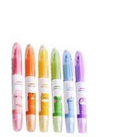 Enmi Morandi Macaron Ensemble de 6 surligneurs effaçables grande capacité, couleurs claires, pour l'art, la prise de notes et le marquage
