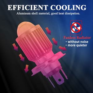 Ba20d H4 Motor Led Hi <span class=keywords><strong>Lo</strong></span> Beam Koplamp 3000K-6000K Scooter Mistrijlichten Met Condensatielens 12W Power - Product Image 5