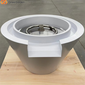 White Corten Steel Firepit Waterfall <b>Heater</b>-<b>Propane</b> Fuel Eco-Friendly 50000-74999 BTU Outdoor Pool Decor <b>for</b> Swimming Pool Areas - Product Image 5