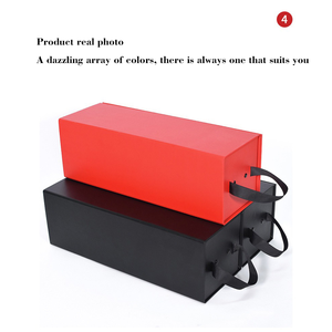 Caja de Regalo Plegable <span class=keywords><strong>para</strong></span> <span class=keywords><strong>Vino</strong></span> Tinto de Una Pieza, Portátil, con Cuerda, Diseño Magnético y Plegable, de Alta Calidad - Product Image 5