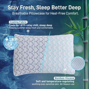 Almohadas Ajustables de Espuma Viscoelástica con Rebote Lento, Transpirables y Refrescantes, con Altura Ajustable, Tamaño Queen, para <span class=keywords><strong>Dormir</strong></span> - Product Image 4