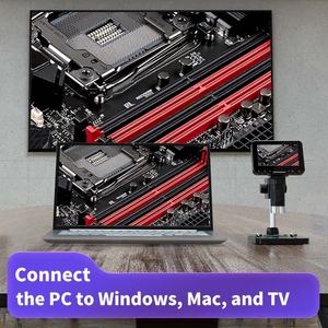 4.3 אינץ' IPS LCD HD USB מצלמה תעשייתית סטריאו וידאו מיקרוסקופית 16MP 1080P CMOS חיישן סוג-C/8 LED תאורה ABS חד-עיני - Product Image 3