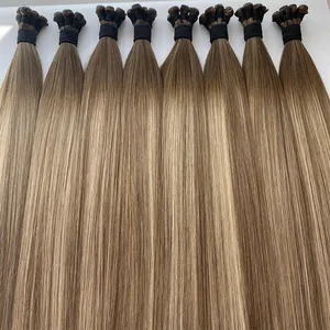2024 New Trend Invisible 100% Human Hair Extension Thick Ends New Hand Tied Genius Weft