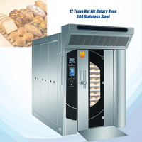 Four rotatif à air chaud multi-combustibles à 12 plateaux, four rotatif industriel pour pain, équipement de boulangerie, ligne de transformation alimentaire
