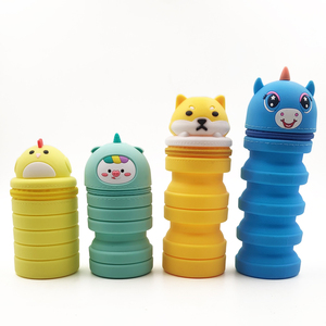 Trousse à crayons en silicone 3D cylindrique, motif dessin animé, la plus vendue, pour écoliers et enfants - Product Image 4