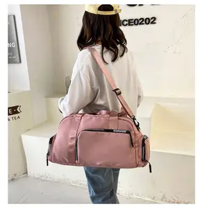 Custom Travelling Duffle Bag Damen Duffel Gym Sport gepäck Reisetaschen für Männer Frauen mit Schuh fach