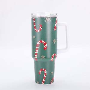 Vaso Térmico de Viaje Personalizado con Impresión 3D Navideña, 32 oz, Aislado, con Tapa, Compatible con Portavasos, de Acero Inoxidable Reutilizable - Product Image 4