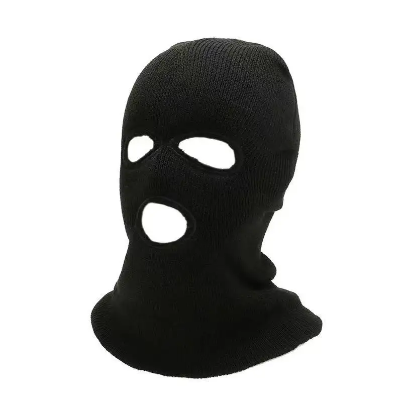 3-Hole Knitted Full Face Cover Hat Winter Balaclava Warm Knit Full Face Masks for Women and Men Outdoor Sports