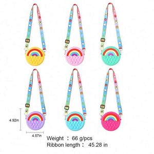 Nouveau Portefeuille Licorne en Silicone et Mousse PU avec Fermeture Éclair pour Petites Filles, Porte-Monnaie Anti-Stress pour Enfants Scolaires, Jouets Nouveauté et Articles de Blague, Vente en Gros - Product Image 5