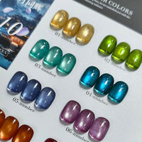 MIMAGPIE Hema Tpo Free Formula Factory Custom Red Nail Polish Colorful Uv Gel 9D Magnetic Cat Eye Gel Polish Crystal Cat Eye Gel