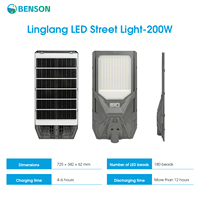 Lampadaires solaires BENSON pour l'extérieur, LED IP65 étanches, 100W/120W/200W, éclairage de jardin chinois
