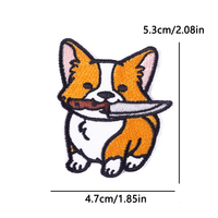 Patchs brodés animaux Kawaii thermocollants Dino, Lapin, Corgi, Renard – Personnalisables pour vêtements, sacs à dos, décoration, appliques – Vente en gros