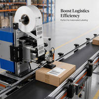Étiquettes personnalisées en rouleau pour ligne de production automatisée et logistique d'entrepôt, autocollants de codes-barres thermiques imperméables avec transfert thermique