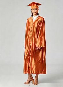 Ensemble de Robe de Remise de Diplôme en Polyester Tricoté Noir Brillant Personnalisé 2026 avec Toque et Pompon pour la Remise des Diplômes du Collège et du Lycée - Product Image 5
