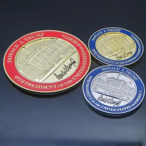 Presidential Custom Presidential Election Gifts United States Of America President Seal 3D Metal Challenge Coin With Display Box