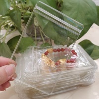Sac de rangement de boucles d'oreilles en PVC transparent sac de bijoux anti-poussière et anti-oxydation avec fonction auto-scellante pour l'emballage de collier