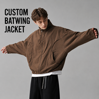 Blouson bomber léger pour homme à col montant, coupe ample, décontracté, coupe-vent, OEM ODM, personnalisable, marque privée