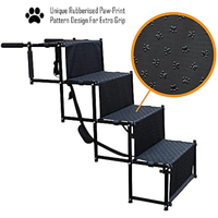 Escaliers de voiture pliants à quatre étages OEM pour chiens de compagnie Échelle télescopique de luxe antidérapante pour l'extérieur Échelle pliable pour animaux de compagnie