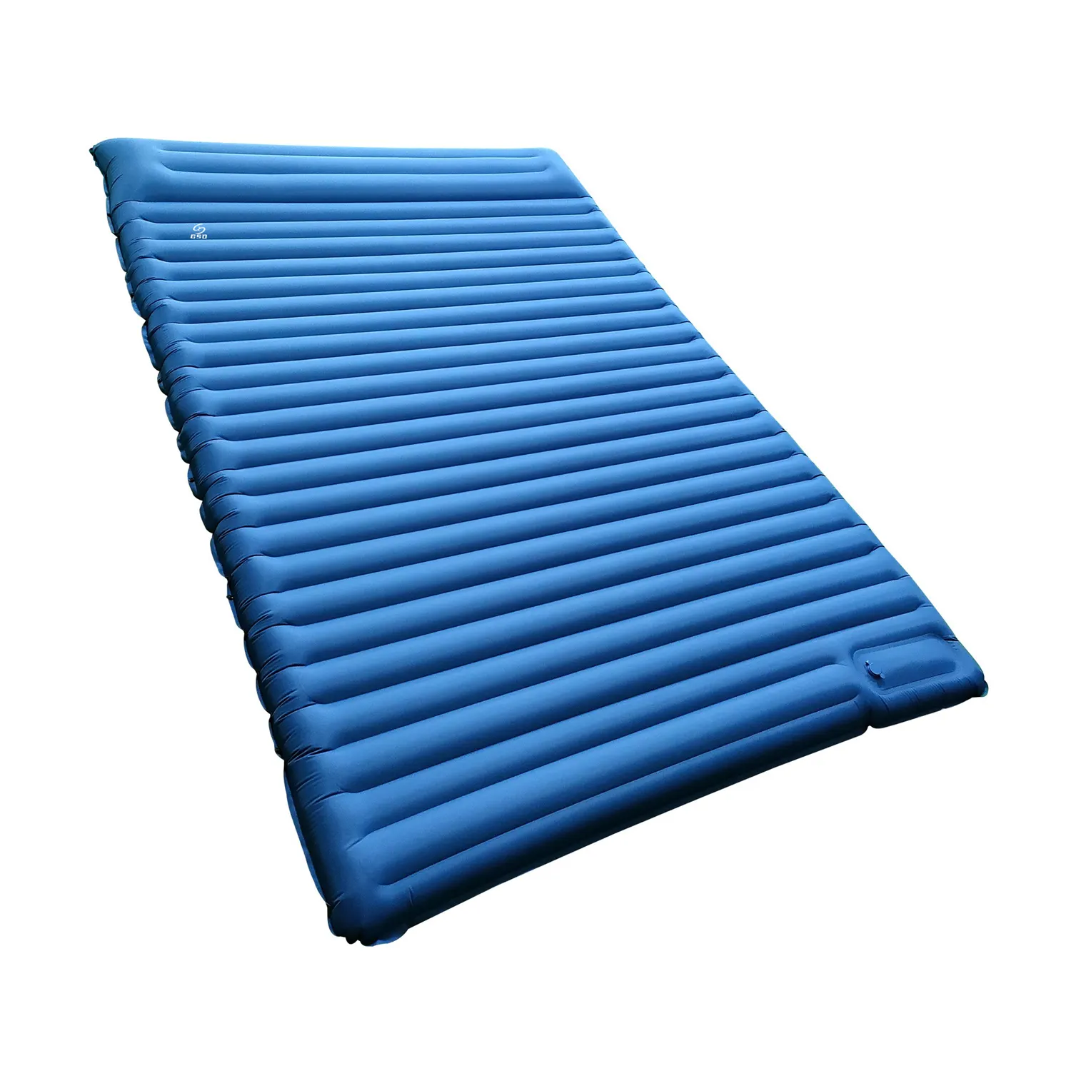 Matelas de couchage à air comprimé pour deux personnes Matelas en nylon léger avec pompe intégrée Léger pour le camping Tapis de couchage à air comprimé