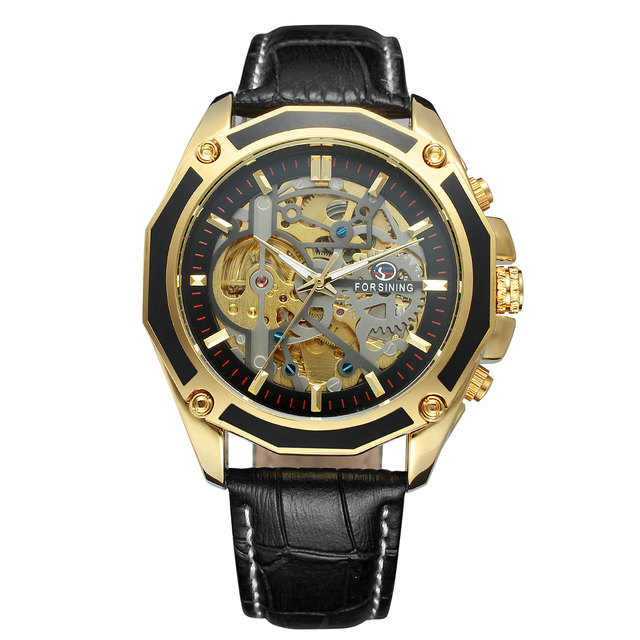 Forsining Top Sale Watch Design Wholesale Price Man Gold Wrist Watch Automatic Mechanical Skeleton Mens Hot Selling Watches OEM