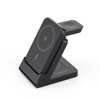 Nouveau chargeur sans fil magnétique pliable 10W 15W à charge rapide pour écouteurs, montre, téléphone portable, lampe de nuit, portable, multifonctionnel