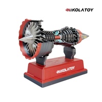 La vitrine de passe-temps de turbofan d'avion Trent900 de modèle de moteur d'aviation de Nikolatoy peut être démarrée
