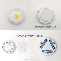 Vente en gros de lampes télécommandées sans fil Mini COB LED tactile Cuisine Chambre à coucher Escalier Placard Veilleuses à LED