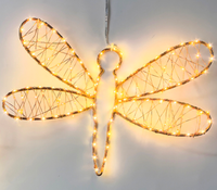 Lampu String Motif Kupu-kupu Tembaga Warna Champagne, Capung, Bunga, Lebah untuk Dekorasi Perayaan Luar Ruangan/Dalam Ruangan