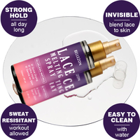 Kit d'installation de perruque à tenue extra forte, Mousse teintée pour lace, Spray de fusion, Protecteur cutané, Adhésif pour perruque, Colle et dissolvant pour lace