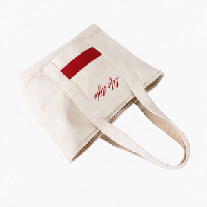 Customized Solid Color <b>Medium</b> Oversized Cotton Canvas Handled Tote <b>Bag</b> Active Lifestyle Sporty Weekend Shopping <b>Bag</b> for Gym - Product Image 5