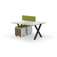 Poste de travail modulaire moderne pour 6 personnes Table de bureau Centre d'appel Cabines Meubles