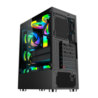 Boîtier d'ordinateur de jeu SNOWMAN de haute qualité pour PC avec panneau frontal entièrement en maille, boîtier d'ordinateur en plastique ATX Mid Tower