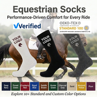 Chaussettes d'équitation personnalisées à compression, absorbant la transpiration, hauteur genou, haute performance, pour hommes, entraînement