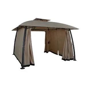 Big Size Double Roof Aluminium Outdoor Sunshade Garden Gazebo