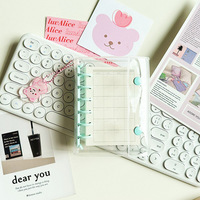 Carnet à 6 anneaux transparent personnalisé en gros avec pochettes pour cartes à collectionner, classeur de budget A7 en PVC