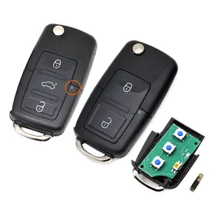 Kunci mobil remote DMKEY 2/3 tombol 433Mhz ID48 untuk VW VOLKSWAGEN b5 b6 Skoda Octavia Jetta Polo kunci flip Caddy key