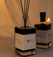Diffuseur de parfum de luxe artisanal en verre en forme de bouteille de vin, 500 ml, pour la maison et les cadeaux, avec parfum haut de gamme