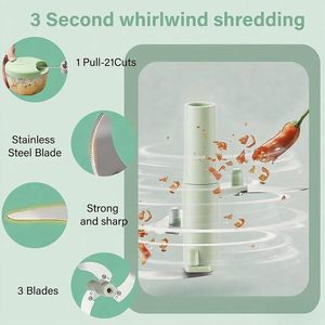 Kitchen Accessories Manual Plastic PP Portable Tabletop Detachable <b>Vegetable</b> Mixer Blender - Product Image 4