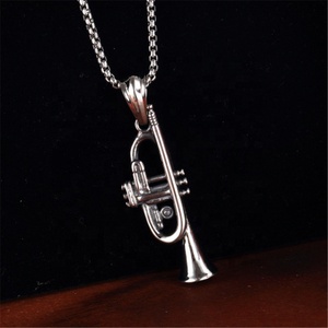 <span class=keywords><strong>Collana</strong></span> da Uomo con Tromba in Acciaio Inossidabile 316L, Gioielli Musicali all'Ingrosso - Product Image 4