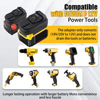 Le plus récent adaptateur de batterie DM18DW12 compatible pour la batterie DewaltS/Milwauke 18V 20V Li ion converti en pour les outils sans fil DeWaltS 12V