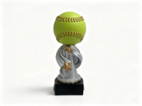 Trofeo de Softbol de Resina Hecho a Mano, Premio Deportivo Pintado a Mano de 22 cm, Premio de Torneo para Equipo, Regalo de Reconocimiento al Campeón de la Liga