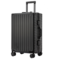 Valise cabine légère en aluminium pour PC, à 4 roues pivotantes, résistante à l'eau, avec serrure TSA, coque rigide sans fermeture éclair, couleur personnalisable