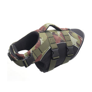 Husky hewan peliharaan Bulldog Camo menangani Neoprene anjing merah muda jaket pelampung Pug mewah klasik bernapas poliester pakaian hewan peliharaan Aksesori - Product Image 6